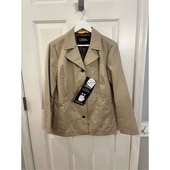 National Geographic Women’s Tan Safari Jacket sz M NWT - Picture 1 of 9